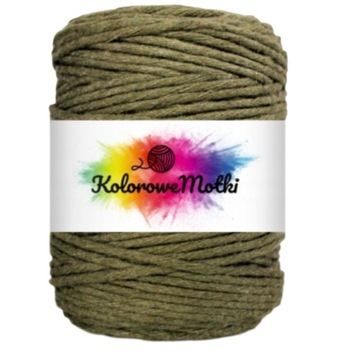 Sznurek Bawełniany do Makramy Khaki 50m 5mm