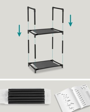 Шкаф для обуви STAND SHELF METAL FRAME черный Стабильный