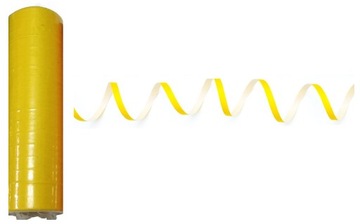 ŻÓŁTA SERPENTYNA PAPIEROWA 7MM x 4M 18 KRĄŻKÓW