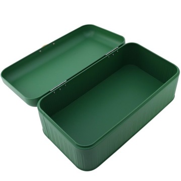 БОЛЬШОЙ МЕТАЛЛИЧЕСКИЙ КОНТЕЙНЕР ДЛЯ ХЛЕБА С РУЧКОЙ, ЗЕЛЕНЫЙ