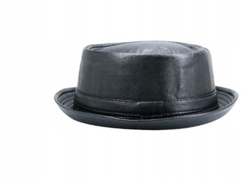 skórzany filcowy kapelusz męski kapelusz Fedora