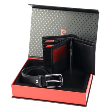 Zestaw, pasek do spodni+portfel Pierre Cardin