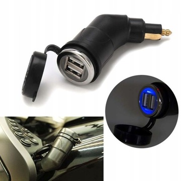 ЗАРЯДНОЕ УСТРОЙСТВО ДЛЯ МОТОЦИКЛА 2x USB DIN BMW FAST