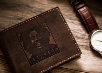 Portfel męski z tłoczonym wizerunkiem Boba Marleya Peterson