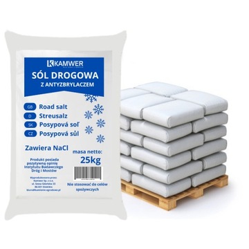 SÓL DROGOWA 1000kg NA PARKINGI CHODNIKI DROGI ZIMA