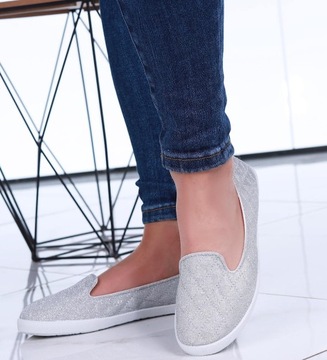 Buty damskie wsuwane tenisówki slip on lekkie buty sportowe 15438