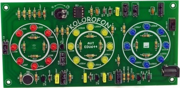 Kolorofon LED, zestaw DIY do nauki lutowania