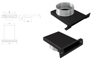 Каминная топка OLIWIA 18 DECO, левая, BS, впуск fi100