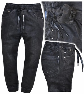 STRON Jeans cz JOGGERY ocieplane polarem 146/152