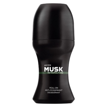 AVON MUSK+ METROPOLITANO DEZODORANT KULKA 50 ML