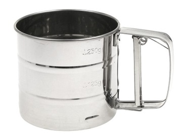 Przesiewacz do mąki cukru kubek sitko stalowy