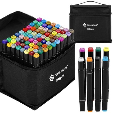 MARKERY ALKOHOLOWE FLAMASTRY ZESTAW 80 TORBA PRO