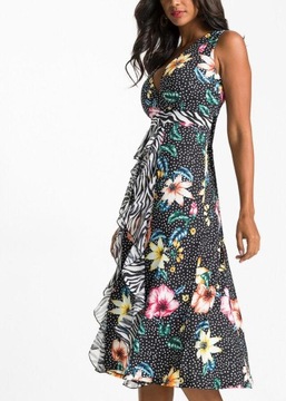 spm SUKIENKA WZORZYSTA MIDI 36/38