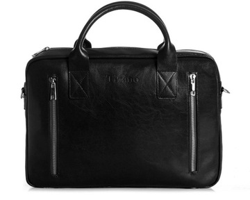 КОЖАНАЯ СУМКА ДЛЯ НОУТБУКА SOLOME MARTON, ЧЕРНАЯ