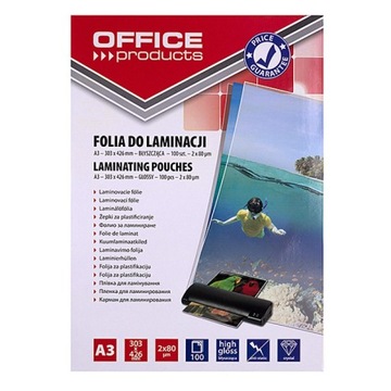 Folia do laminowania A3 2x80mikr 100szt