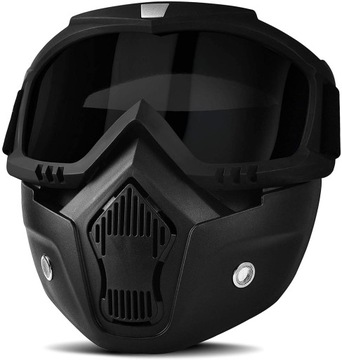 MOTOCYKL OKULARY OCHRONNA MASKA TAKTYCZNA SZARY
