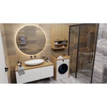 ШКАФ ДЛЯ ВАННОЙ СТИРАЛЬНОЙ МАШИНЫ POLA NP ДУБ ARTISAN OUTLET