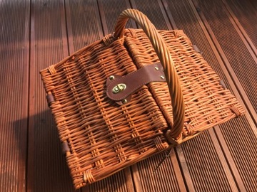 ЗАКРЫТАЯ КОРЗИНА ДЛЯ ПИКНИКА, OLDMAN WICKER PICNIC Корзина, 40x29x39см, РУЧКА