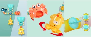 ИГРУШКА ДЛЯ ВАННЫ ПЕРЕЛИВНАЯ ВАННА Фонтан Крабовый смеситель для наливания воды