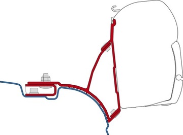 Adapter markizy Fiamma VW T5 T6 Transporter Multivan kampervan