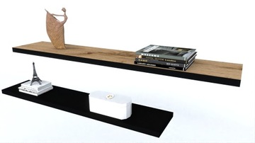 две подвесные полки Wotan черный 60см много цветов