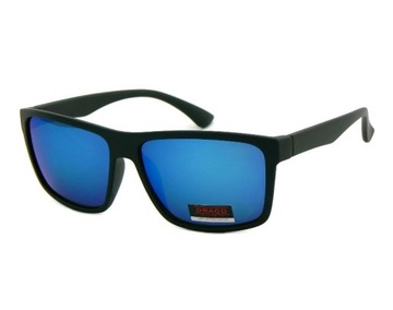 KLASYCZNE OKULARY Czarne Komplet Marki Draco UV400