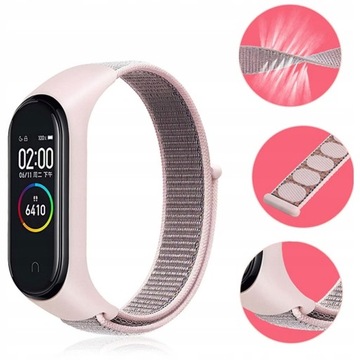 PASEK DO XIAOMI MI BAND 3/4/5/6/7 OPASKA NYLONOWA DO SMARTBAND - NIEBIESKI