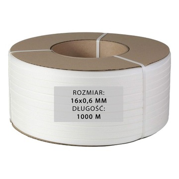 TAŚMA PP 16x0,6mm 1000m SPINANIA PALET BANDOWANIA