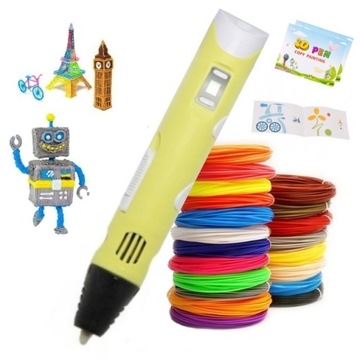 НОВЕЙШИЙ 3D-ПРИНТЕР С ШАРИКОВОЙ РУЧКОЙ, 300 М КАРТРИДЖЕЙ + ТРАФЕТ, 3D ПОКОЛЕНИЕ