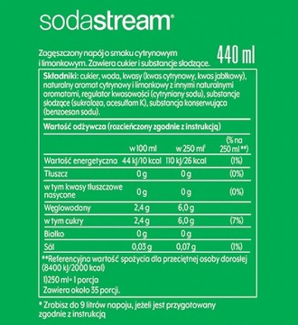 SODASTREAM СОК КОНЦЕНТРАТ САТУРАТОРНЫЙ СИРОП 7уп