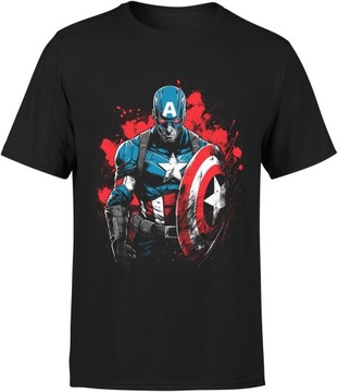 KAPITAN AMERYKA KOSZULKA MĘSKA MARVEL Z NADRUKIEM T-SHIRT MĘSKI TSHIRT