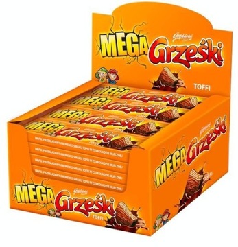 Wafelek MEGA GRZEŚKI TOFFI w Czekoladzie 32x 48g