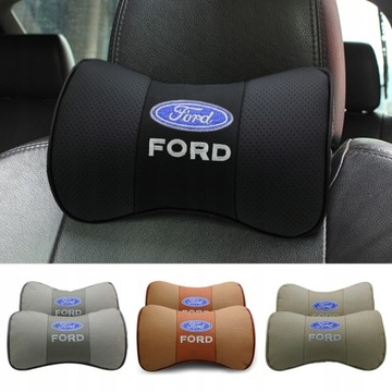2шт кожаный подголовник автомобиля для Ford