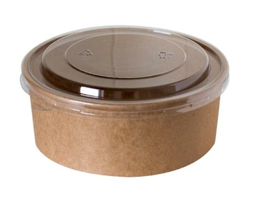 Miski papierowe Kraft +dekiel sałatki 750ml 50szt