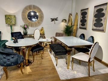 Стол Glamour 150 черный T780, современный, хромированный