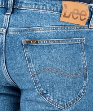 LEE DAREN proste spodnie jeans straight ZIP FLY Niebieski W32 L32