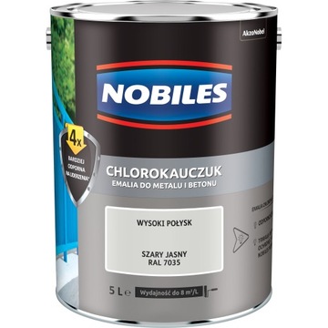 Nobiles CHLOROKAUCZUK 5L Szary jasny RAL 7035