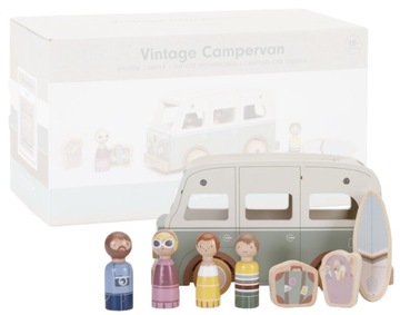LITTLE DUTCH CAMPERVAN VINTAGE DREWNIANE AUTKO Z FIGURKAMI FSC