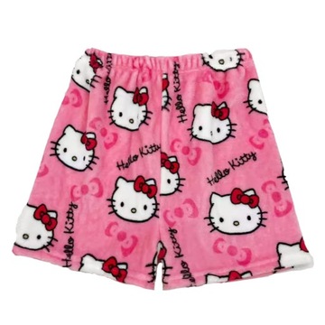 Luźne spodenki z flanelowymi nogawkami HELLO KITTY są miękkie i wygodne