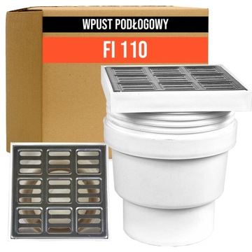 WPUST PODŁOGOWY KRATKA ŚCIEKOWA 15cm 110 REGULACJA