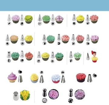 НАБОР КОНДИТЕРСКИХ ПРИНАДЛЕЖНОСТЕЙ ДЛЯ ИЗГОТОВЛЕНИЯ УКРАШЕНИЯ ТОРТА ВСТАВКИ ДЛЯ ТОРТА 51 ЭЛЕМЕНТ.