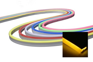 Neon LED żółty 12V FLEX 6x12 mm IP67 - 1 mb