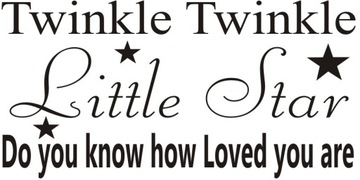 Napis na ścianę naklejka - Twinkle Little Star 150