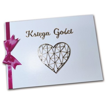 ZŁOTA PERSONALIZOWANA KSIĘGA GOŚCI ANKIETY 100str