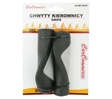 CHWYTY KIEROWNICY GUMOWE czarno-szare CarCommerce