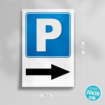 Указатель направления ПАРКОВКА НАПРАВО 30х40