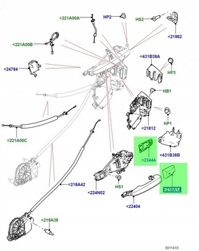 NOVÁ ORIGINÁLNÍ ZÁSLEPKA KLIKY DVEŘE LEVÝCH DISCOVERY LR156944 LR117080