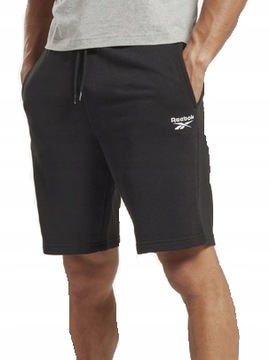 SPODENKI czarne Reebok 100202826 bawełniane przed kolano L