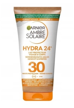 MLECZKO DO OPALANIA TWARZY I CIAŁA GARNIER HYDRA 24H SPF 30 50 ML