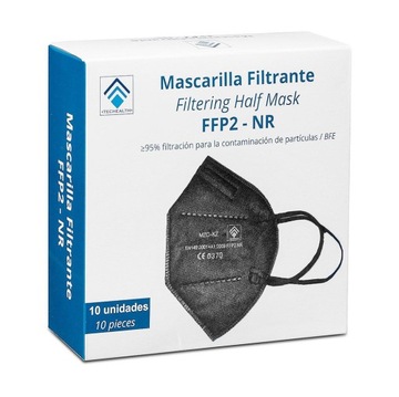 Maseczki ochronne FFP2 NR CERTYFIKAT czarne 10 szt